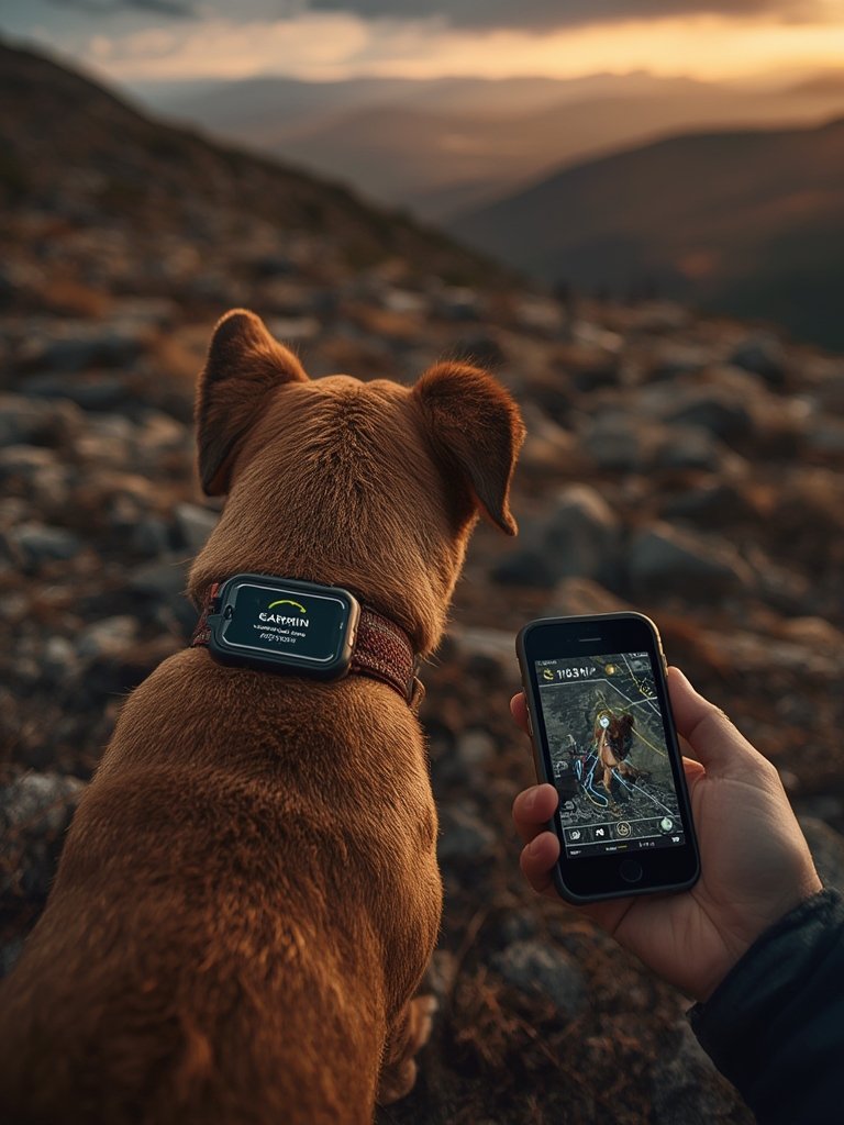 dog tracker in action