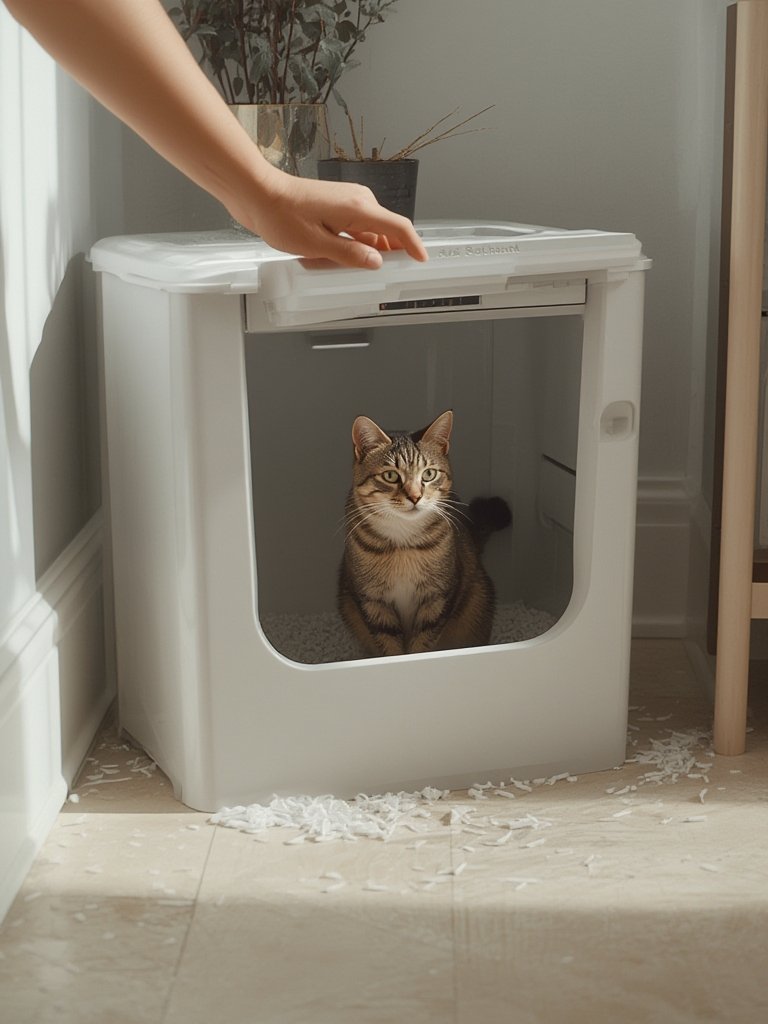 litter box in action