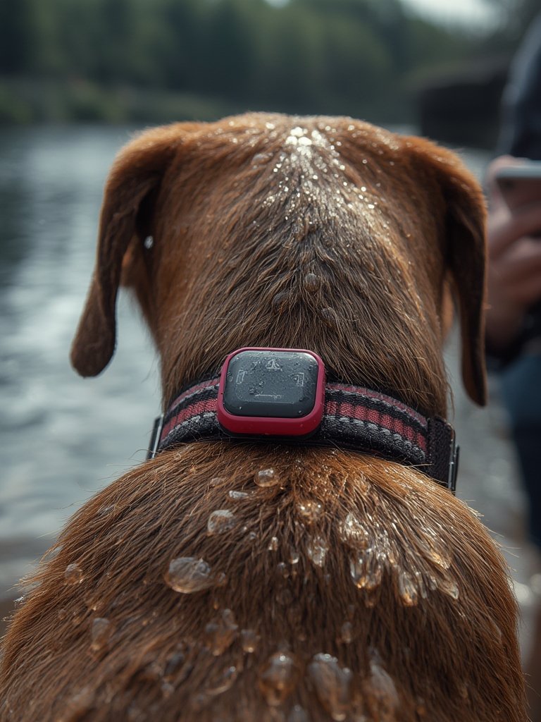 dog tracker in action